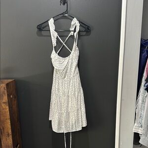Leslie White Polka Dot Mini Dress